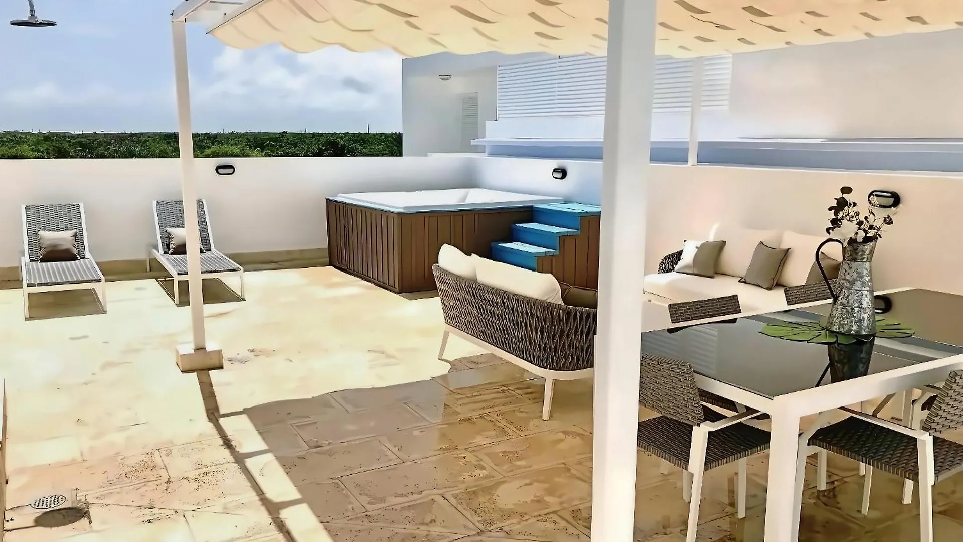 Cana Rock Condos Penthouse Vista Espectacular Golf & Jacuzzi B-336 푼타 카나