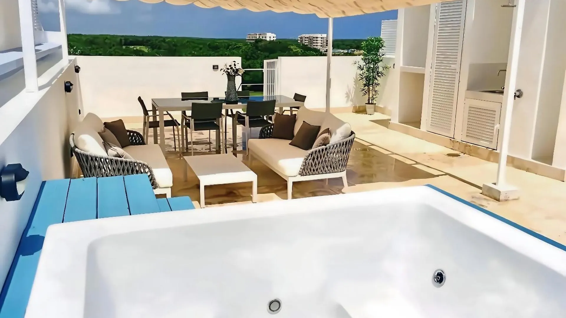 Cana Rock Condos Penthouse Vista Espectacular Golf & Jacuzzi B-336 푼타 카나 도미니카 공화국